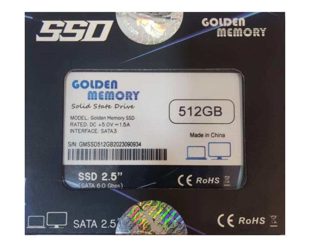 هارد اس اس دی 512 گیگ - گلدن مموری - SSD 2.5 INCH SATA3